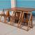 Vintage Mid Century Teak Drop-Leaf Dining Table with 4 Folding Chairs 11 thumbnail