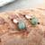 14k gold natural green and red Tourmaline and pearl earrings 1 thumbnail