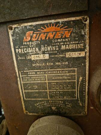 Sunnen honing machine 1