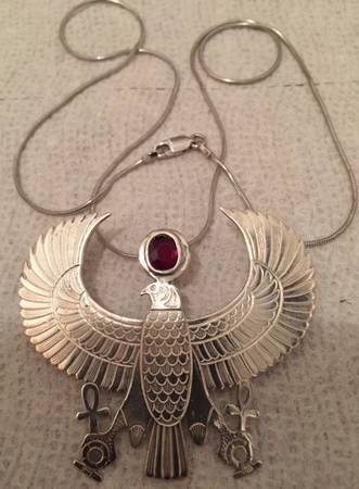 Horus DEITY Antique Egyptian Silver PENDANT 1