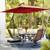 NEW - 8 ft Cantilever Patio Umbrella with base 7 thumbnail
