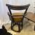 Mid Century Rattan Bamboo Leather Swiveling Stools and Walnut Table 5 thumbnail