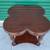 Vintage Solid Black Cherry Clover Top 2 Tier Accent Table 4 thumbnail