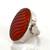VTG. Signed Large Sterling Silver Red Carnelian Gemstone Ring Size 6 5 thumbnail