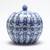 Blue & White Porcelain Pumpkin Shaped Covered Jar 1 thumbnail