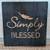 Wooden Simply Blessed Sign / Wall Hanging 1 thumbnail