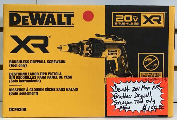 Dewalt 20V Max XR Brushless Drywall Screwgun Tool Only New 1