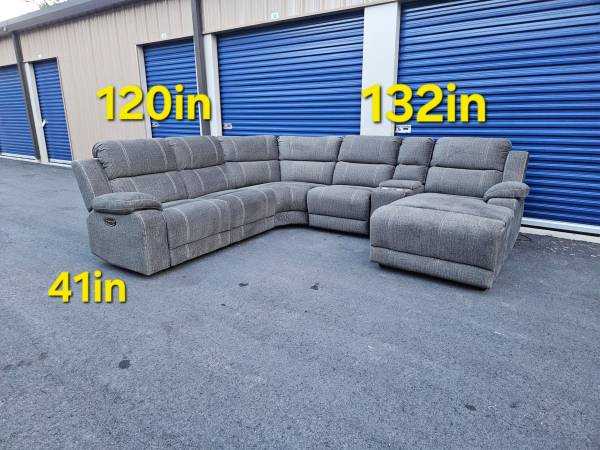 FREE DELIVERY Electric Power Recliner Couch Sofa Chaise Sectional 6 PC 1