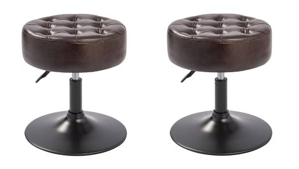 Wilmer Large Tufted Stools (PAIR) 1