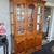 Traditional Mid Century Oak China Display Cabinet Curio Hutch 7 thumbnail