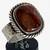 Vintage Sterling Silver Signed Red Brown Agate Ring Size 9, SOLID! 1 thumbnail