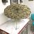 Vintage Black/Gray/Green Flowered Ladies Umbrella w/Acrylic Handle 3 thumbnail
