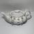 Arnel's white tea set with purple flowers - teapot sugar creamer 6 thumbnail