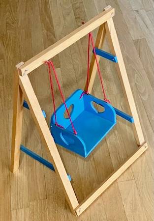 Wood A-frame Doll Swing - Hand Made - NEW! 1