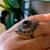 Vintage Sterling Silver Ring with Natural Garnet Stone Adjustable Size 8 thumbnail