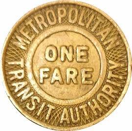 Tokens (7) 1951 Boston MTA tokens - bus/train/subway 1