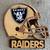 OAKLAND RAIDERS HAND CARVED WOOD HELMET PLAQUE 1 thumbnail