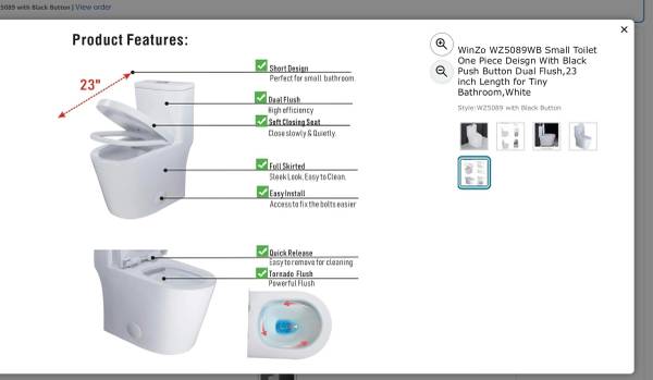 Compact one piece toilet 1