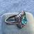 Amethyst & Aquamarine Genuine Semi-Precious Sterling Silver Ring 2 thumbnail