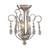 Portfolio Opula 3-Light Brushed Nickel Semi-Flush mount light 1 thumbnail