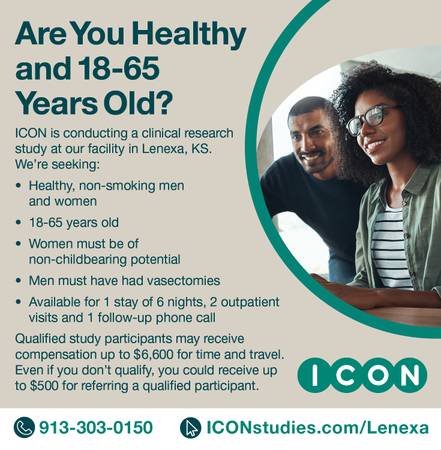 Healthy? Age 18-65? Study #0050/1850_A. Up to $6,600 for Time/Travel 1