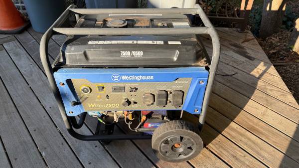 Portable Generator 7500- 9500 Watts- Westinghouse WGen7500 1