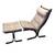 White High-Back Leather Lounge Chair- Ottoman by Ingmar Relling for Westnofa 13 thumbnail
