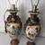 Pair vintage Satsuma hand painted porcelain lamps 3 thumbnail