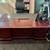 Moving sale! Executive Mahogany Pedestal Desk with Brass Handles – Cla 4 thumbnail