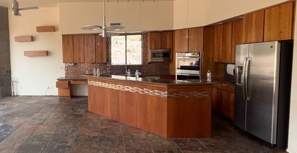 Solid cherry wood kitchen cabinets 1