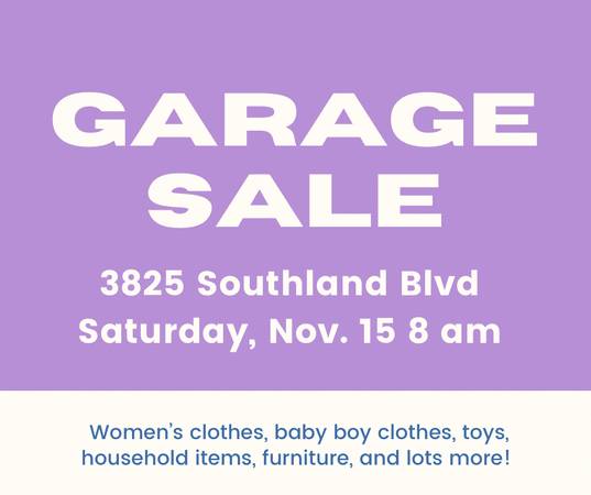 Garage Sale Southland 1