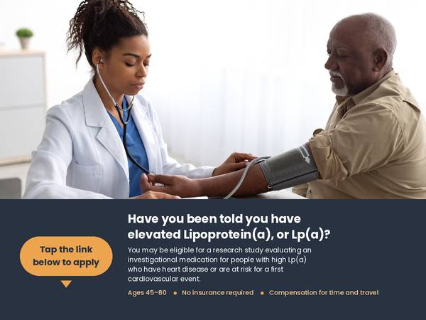 Research Study for Adults with High Lp(a) and Heart Disease Risk 1