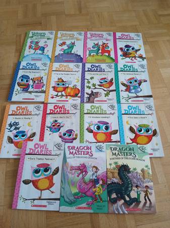 15 UNICORN/ OWL DIARIES / DRAGON MASTERS softcover books 1