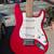 Squier Mini Strat by Fender Red Electric Guitar 3/4 Size Tested Works 1 thumbnail