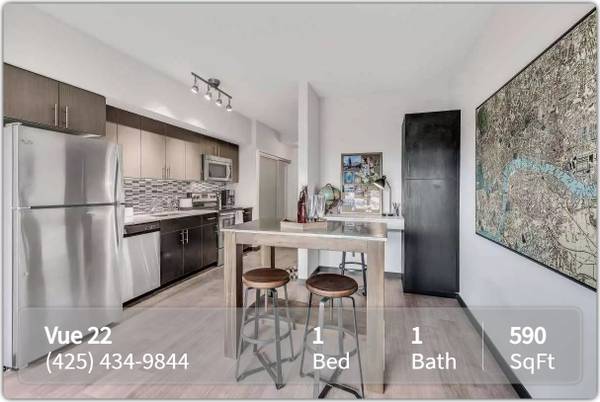 $2,064 / 1br - 590ft2 - Rent an amazing 590 Sq Foot 1 bed / 1 bath near transit! (Bellevue)63910195798786121