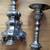 CANDLESTICKS / CANDLE HOLDERS 2 VICTORIAN STYLE VINTAGE SOLID BRASS 2 thumbnail