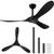 Black Ceiling Fan No Light, 52 in Outdoor Ceiling Fan with Remote 6 thumbnail