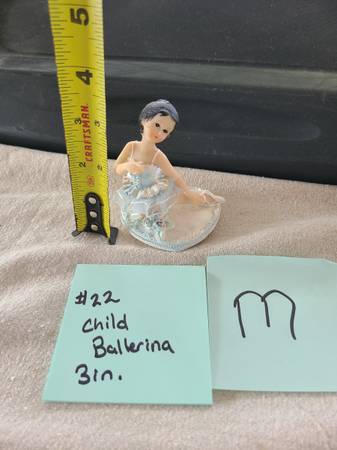 3 inch tall figurine of a Child in a ballerina outfit 1