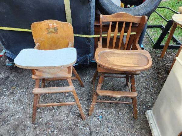 2 Antique highchairs 1