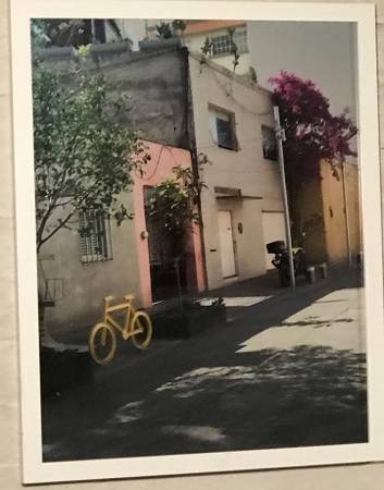 'Street Gold Bike' Photo Accent Artwork 1
