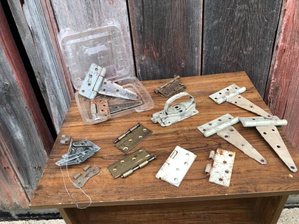 Vintage Door hinges - barn handle too 1