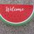 Painted Wood Indoor WELCOME Watermelon Slice Wedge Home Decor 2 thumbnail