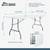 Multipurpose Banquet Fold-in-Half Table Lightweight Durable Desk with 2 thumbnail