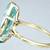 ASSCHER  SEMI PRECIOUS  CULTURED  Aquamarine  14 Carat  Prong Setting 4 thumbnail