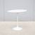 Mid-Century Eero Saarinen for Knoll 22.5" Oval White Tulip Side Table 8 thumbnail