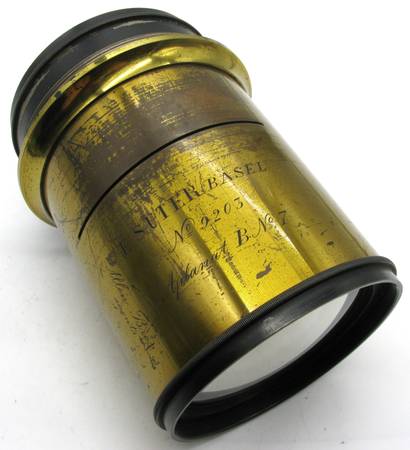 Antique Suter Basel Aplanat B No.7 Lens 135mm Long 90mm Dia  Clear 1