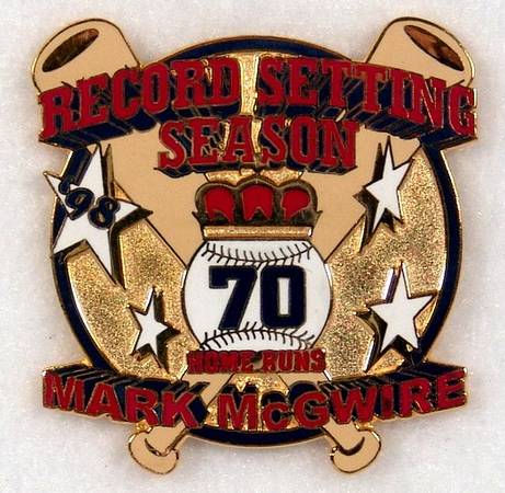 Mark McGwire '98 Baseball Record Breaking HRs Pin 1