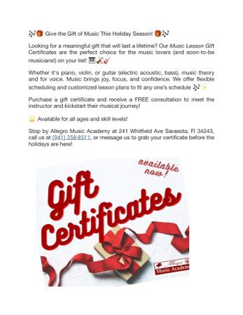 Gift Certificate 1