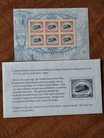 Inverted Jenny commenorative stamps 1