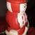 VINTAGE Ceramic Red Coat Snowman - $60 4 thumbnail